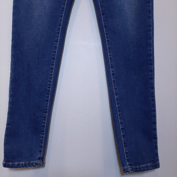 3/$20 SHEIN High Waist Skinny Jeans Faded Whiskered Stretch Denim - Picture 8 of 14